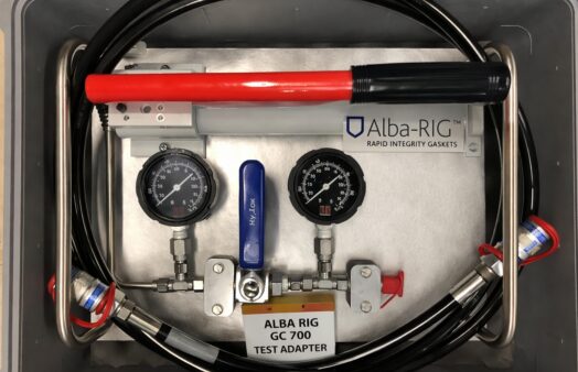 Alba RIG Subsea pump with Alba Logo